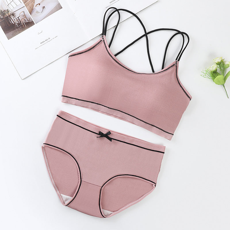 Women’s Cotton Padded Bra & Panties Set – Comfortable Kids Sports Underwear